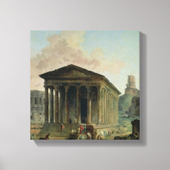 Toile La Maison Carree avec l'amphithéâtre (Recto)