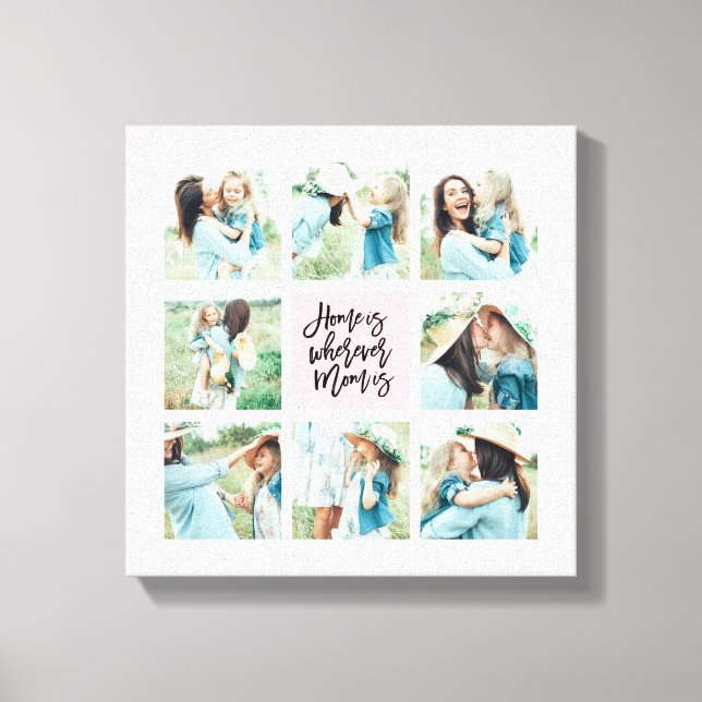 Toile La maison est partout où maman est collage (Recto)