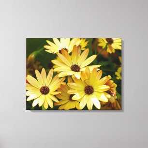 Toile La marguerite jaune de Gerbera fleurit l'art de