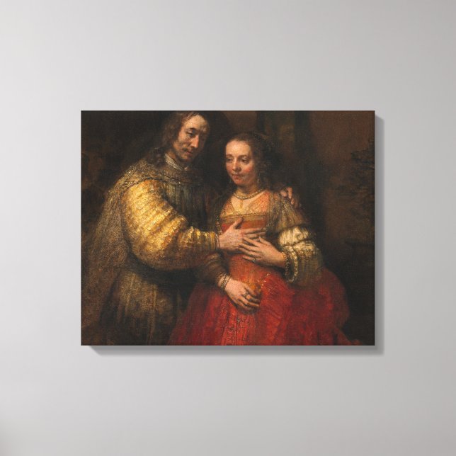 Toile La mariée juive (par Rembrandt) (Recto)