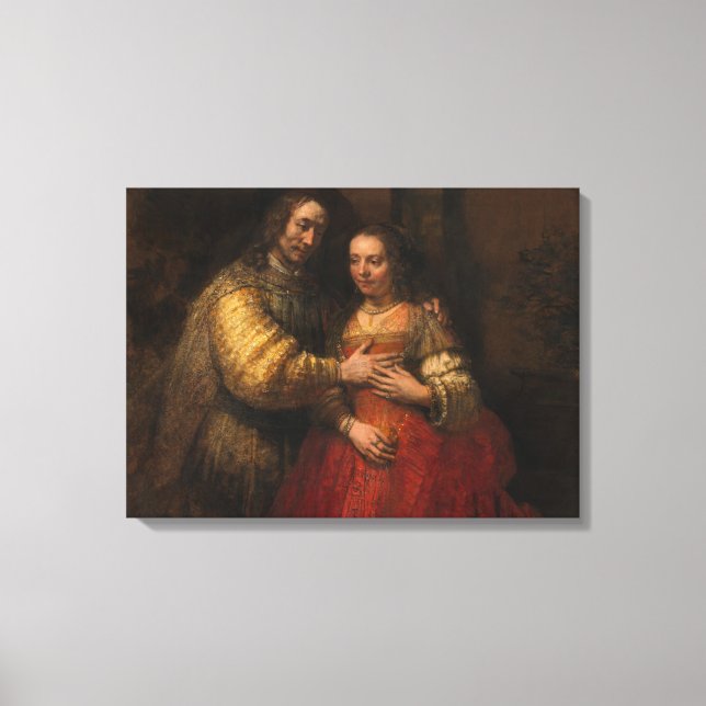 Toile La mariée juive (par Rembrandt) (Recto)