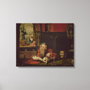 Toile La méditation de St Jerome (huile sur le panneau)