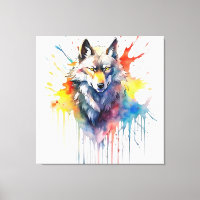 La mélodie du loup d'aquarelle