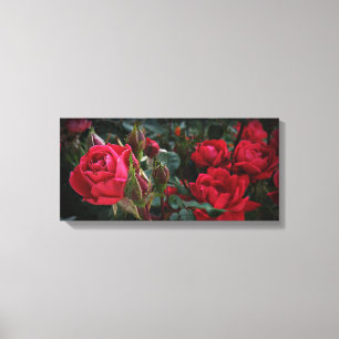 Toile La mer de l'amour des fleurs (roses rouges et