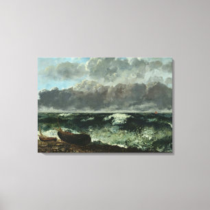 Toile La mer orageuse ou, la vague, 1870