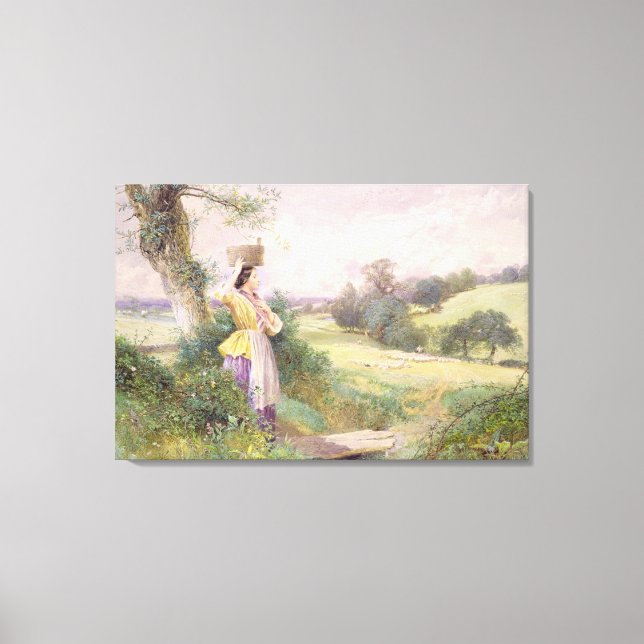 Toile La Milkmaid, 1860 (avec papier) (Recto)