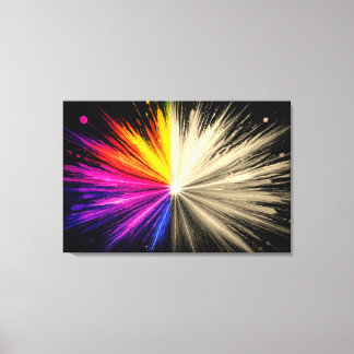 Toile La moitié est un arc-en-ciel de couleurs, l'autre