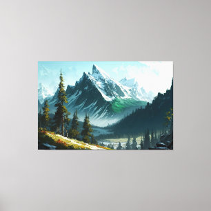 Toile La montagne d'hiver