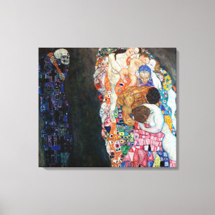 Toile La mort et la vie Gustav Klimt