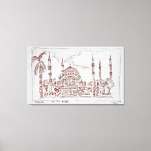 Toile La Mosquée Bleue Istanbul, Turquie