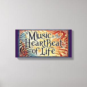Toile La musique est le battement de cœur de la vie 2