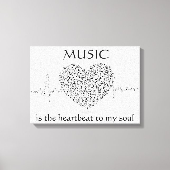 Toile La musique est le battement de coeur de My Soul Cu (Recto)