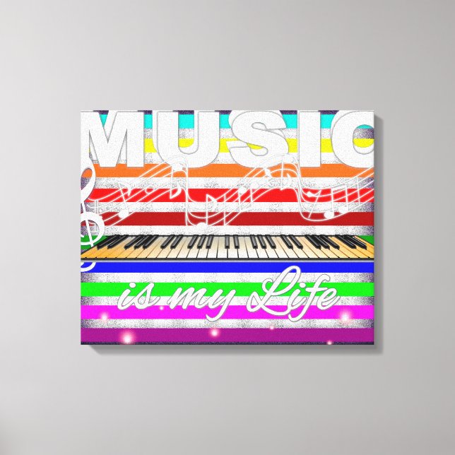 Toile La musique est ma vie (Recto)