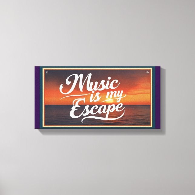 Toile La musique est mon échappatoire (Recto)