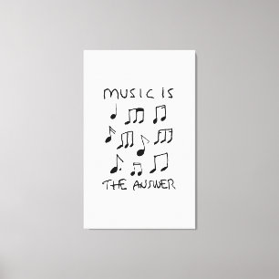 Toile La musique est mon Thérapie Dessin Poster