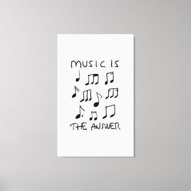 Toile La musique est mon Thérapie Dessin Poster (Recto)