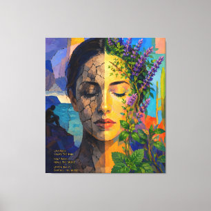 Toile La nature répare ce qui se brise – Un portrait de 