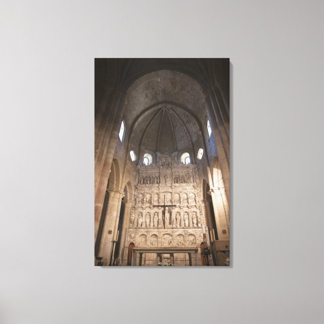 Toile La Nef Du Monastère De Père Noël Maria De Poblet (Recto)