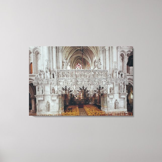 Toile La nef et l'intérieur d'Eglise (Recto)