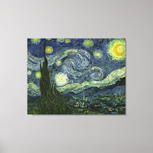 Toile La nuit étoilée de Vincent van Gogh (1889)