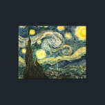 Toile La nuit étoilée de Vincent van Gogh (1889)<br><div class="desc">Un classique de 1889 Post Impressionniste Peinture, oeuvre d'art qui est passée dans le domaine public et fait des cadeaux merveilleux et d'autres produits. Van Gogh a écrit un jour : "Il me semble souvent que la nuit est encore plus richement colorée que le jour; ayant des teintes des violets,...</div>