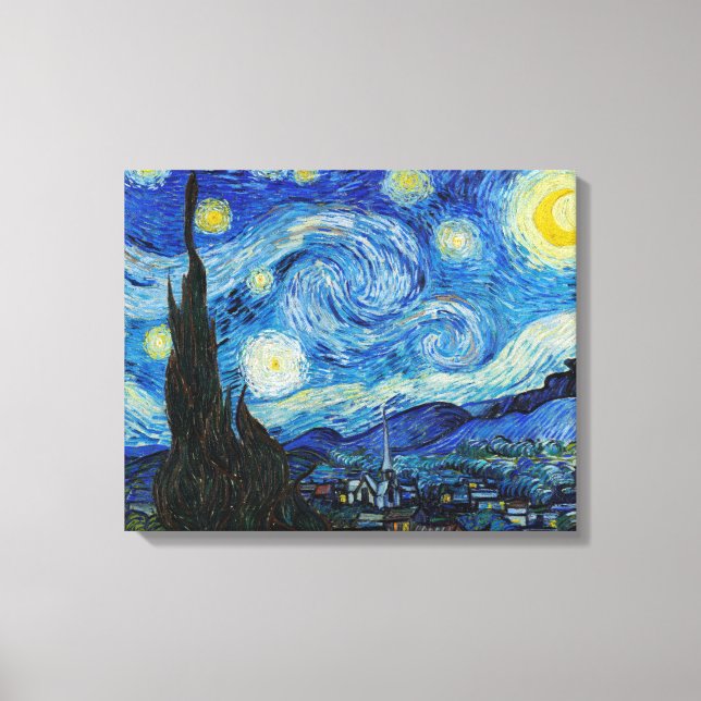 Toile La nuit étoilée par Vincent Van Gogh (Recto)