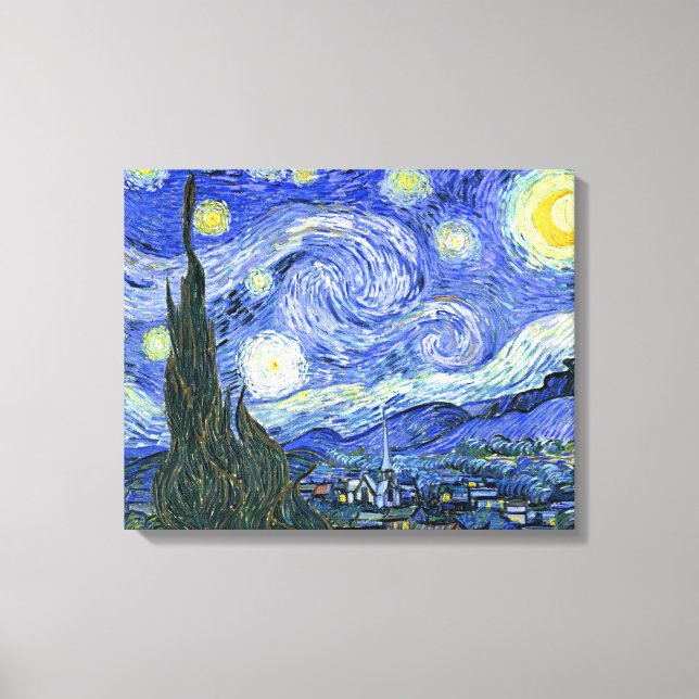 Toile La Nuit étoilée ~ Vincent van Gogh ~ Triptych (Recto)