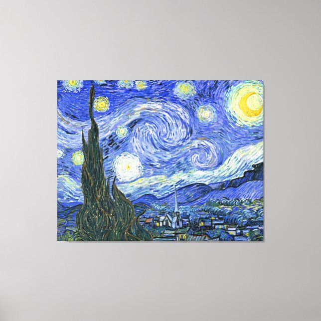 Toile La Nuit étoilée ~ Vincent van Gogh ~ Triptych (Recto)