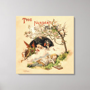 Toile La Nursery Alice 1890 Couverture Vintage Wonderlan