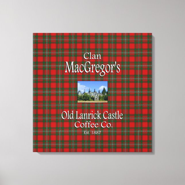 Toile La Old Lanrick Castle Coffee Co de Clan MacGregor. (Recto)