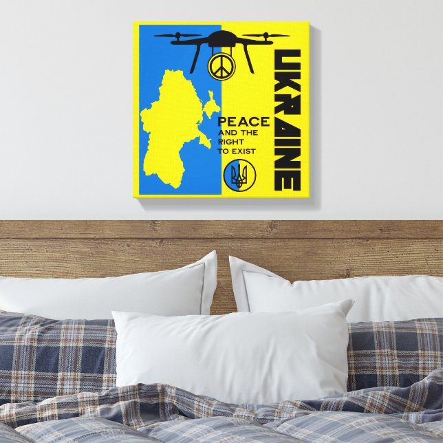 Toile La Paix Pour L'Ukraine (Insitu(Chambre))