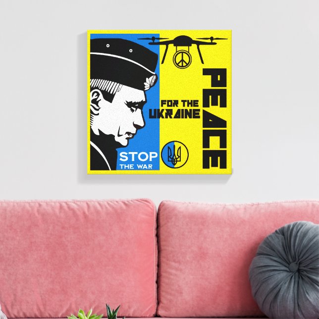 Toile La Paix Pour L'Ukraine (Insitu(Salon))