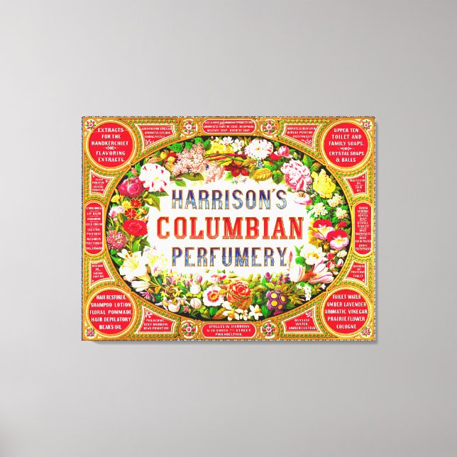 Toile La parfumerie colombienne de Harrison 1854 (Recto)