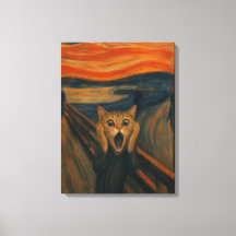 La parodie classique de l'art drôle du chat qui hu