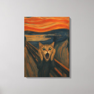 Toile La parodie classique de l'art drôle du chat qui hu