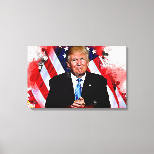 Toile La peinture de la fête de Donald Trump