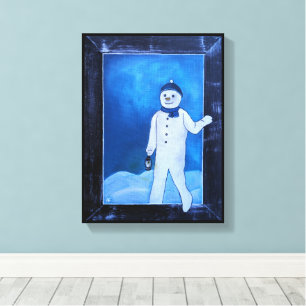 Toile La peinture de l'évasion du bonhomme de neige par