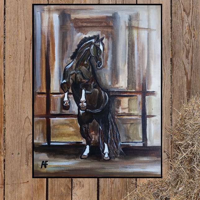 Toile La peinture du cheval sauvage par Alfred Fox (Créateur téléchargé)