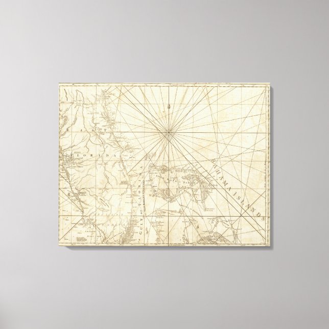 Toile La péninsule et le golfe de Floride (Recto)