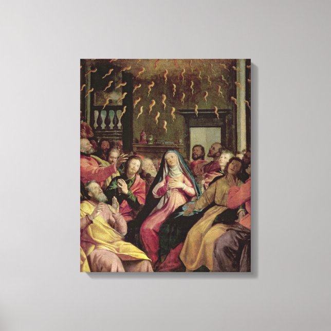 Toile La Pentecôte, c.1598 (huile sur panneau) (Recto)