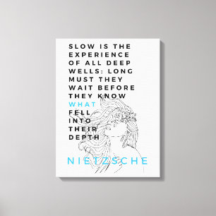 Toile La philosophie de l'âme profonde cite Nietzsche