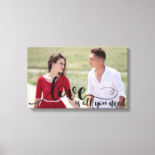 Toile La photo d'amour a recouvert   créent votre propr