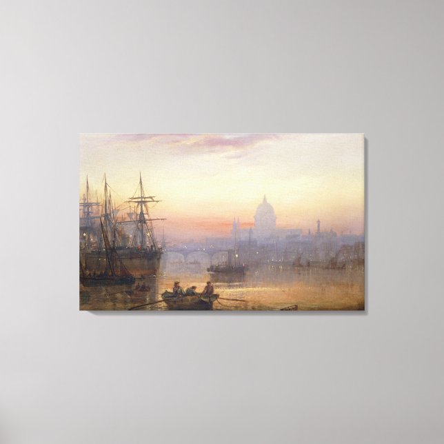 Toile La piscine de Londres à Sundown, 1876 (Recto)