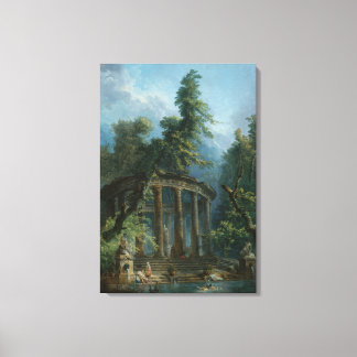 Toile La piscine - Hubert Robert