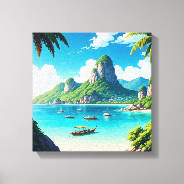 Toile La plage de Ko Samui Thaïlande (Recto)