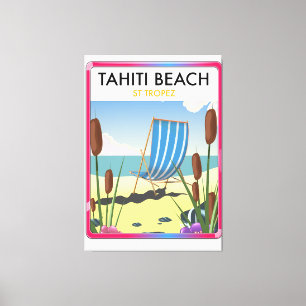 Toile La plage de Tahiti st tropez