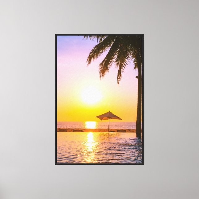 Toile La Plage D'Été Avec La Mer (Recto)