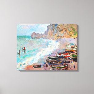 Toile La plage d'Etretat Claude Monet
