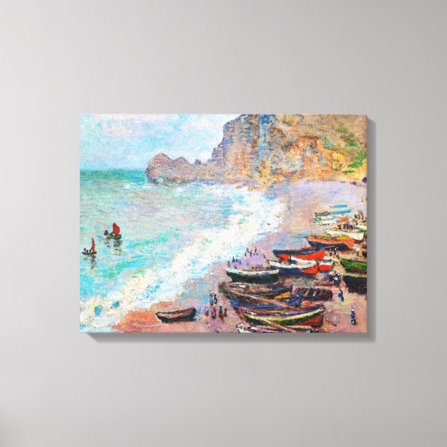 Toile La plage d'Etretat Claude Monet (Recto)