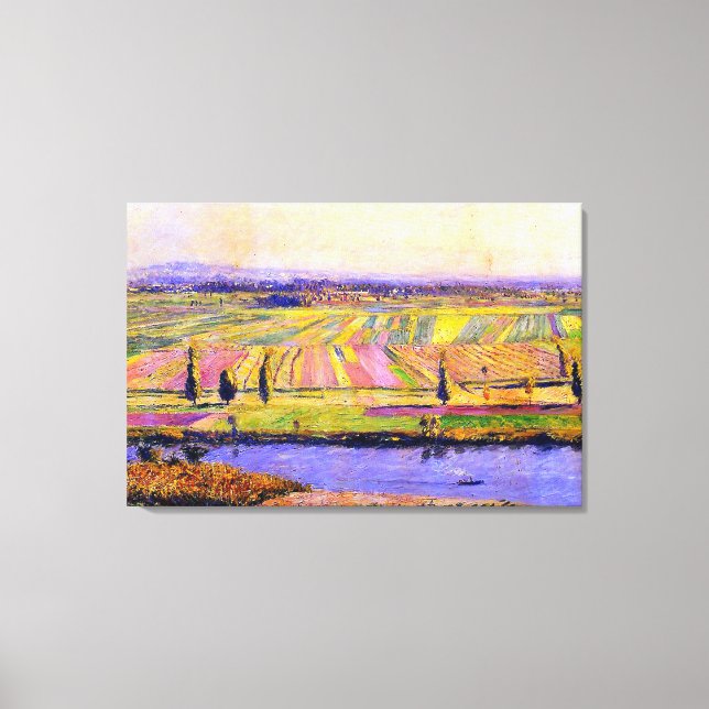 Toile La Plaine de Gennevilliers de Caillebotte (Recto)